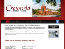 Tablet Screenshot of crowfieldbaptist.com